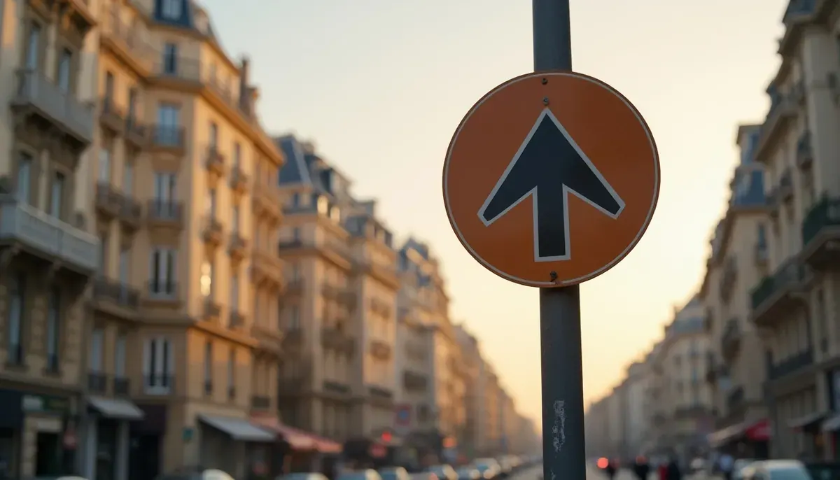 Panneaux code de la route modernes à Paris