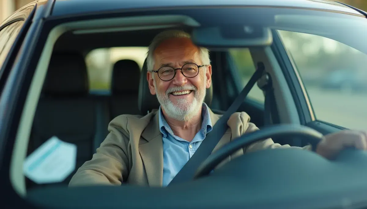 Conducteur senior au volant en 2026, sécurité routière et adaptation du véhicule pour seniors