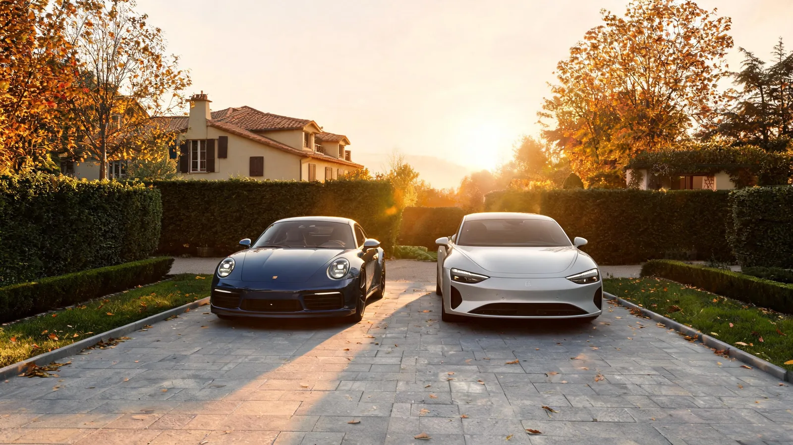 Comparatif voiture hybride et voiture electrique cote a cote en concession