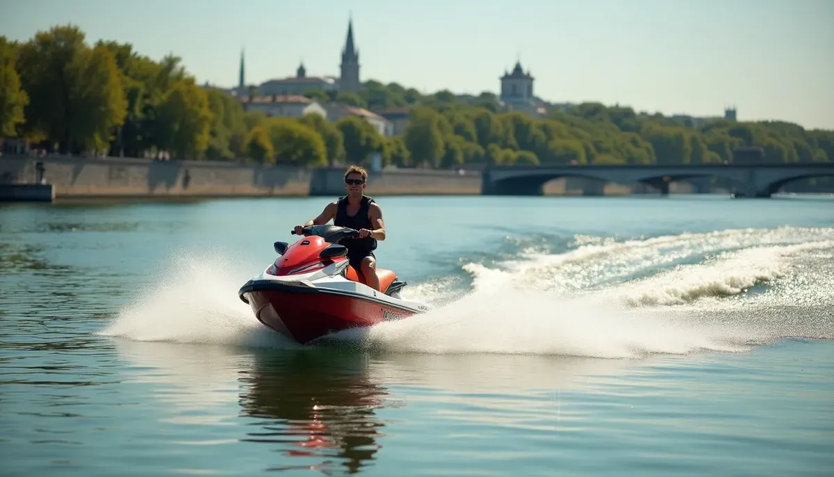 Jet-ski sur un plan d'eau d'Île-de-France au printemps 2026