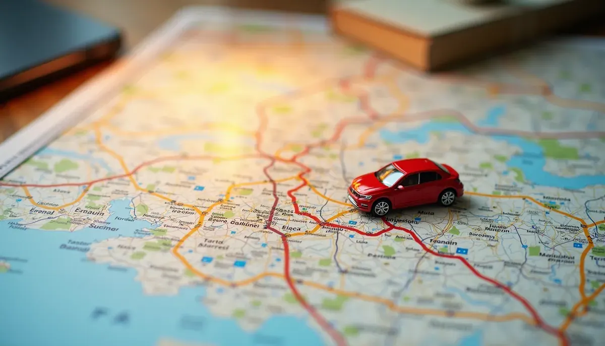 Carte de Paris avec itinéraires d'examen permis annotés