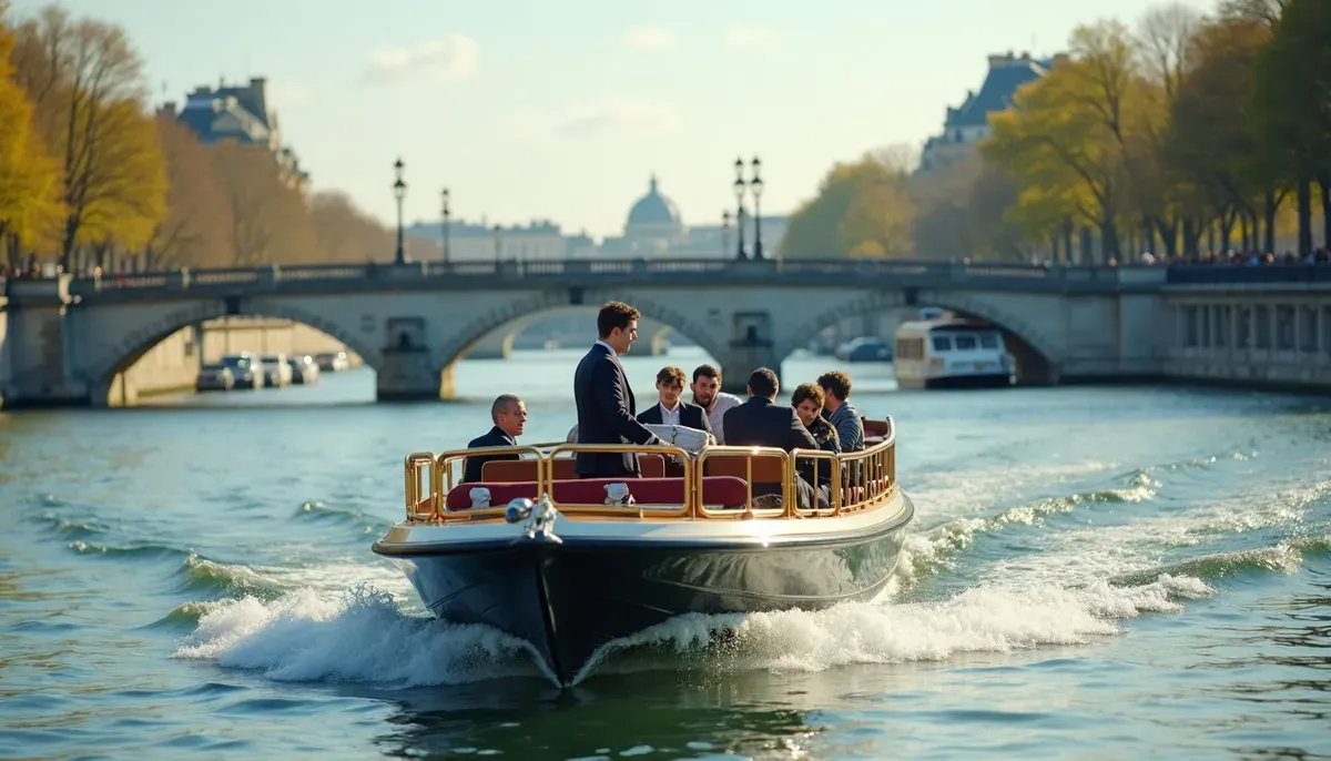 Bateau de plaisance sur la Seine au cœur de Paris