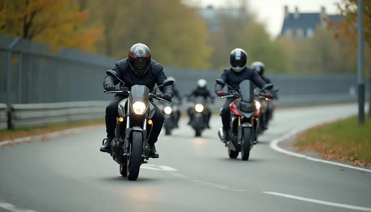 Moto A2 sur une route à Paris