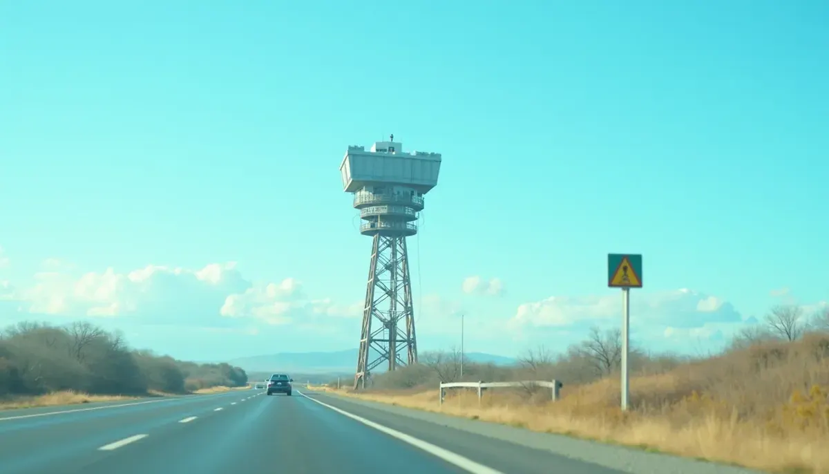 Radar tourelle sur route nationale
